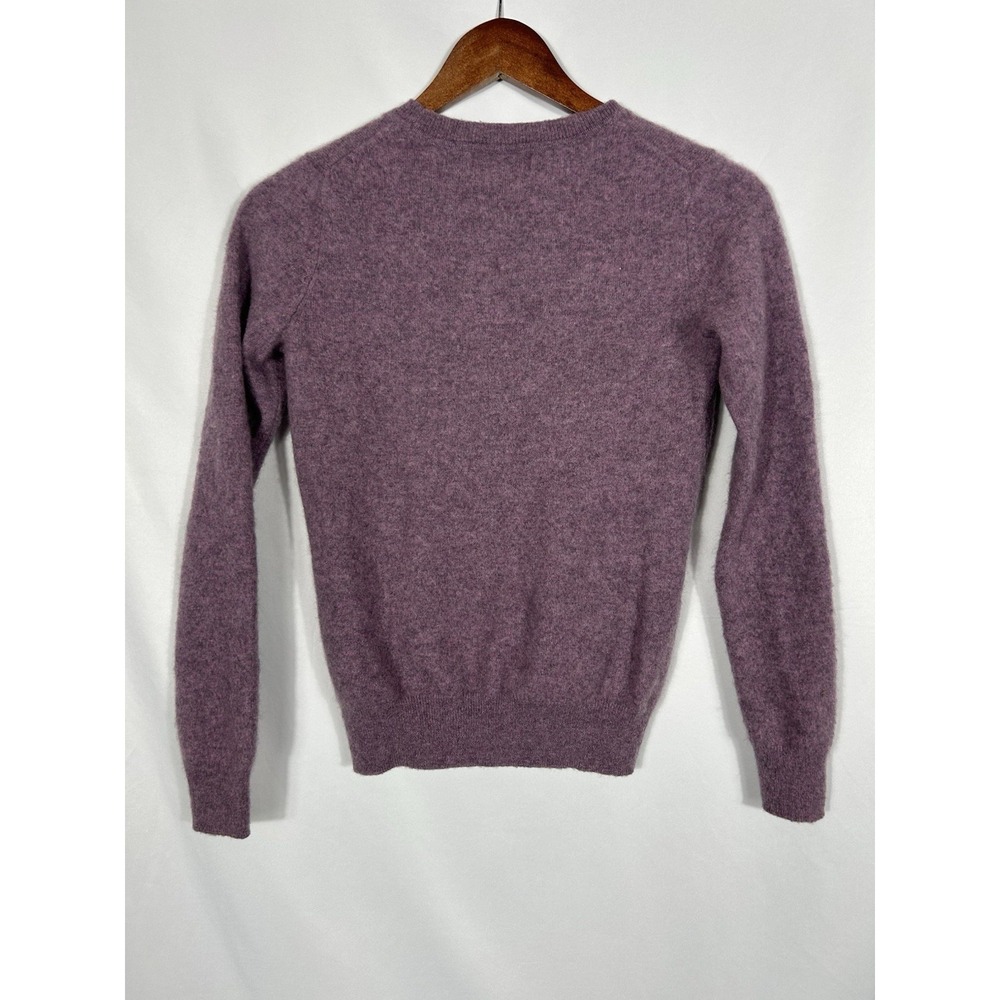 Tahari 2‎ PLY 100% Cashmere Sweater YOUTH Girls Size M Purple Luxe Long Sleeve - Picture 5 of 8